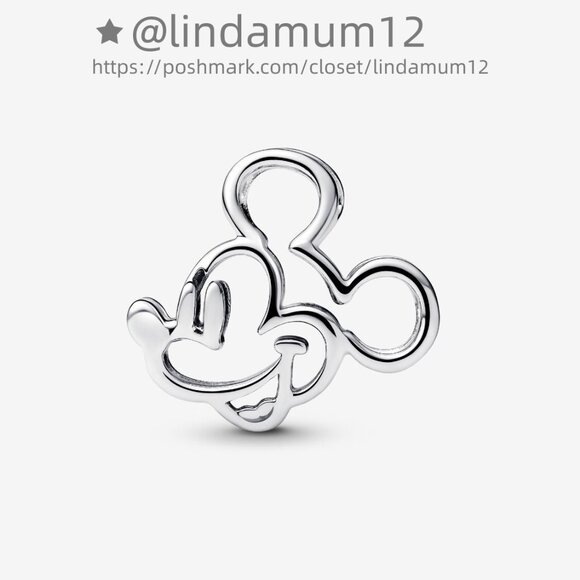 Pandora Disney Mickey Mouse Openwork Charm - Picture 1 of 6